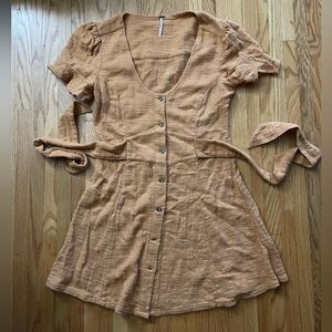 Free People Button Mini Dress